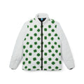 Women’s Puffer Jacket — Green Shamrock All-Over Print (St. Patrick’s Day)